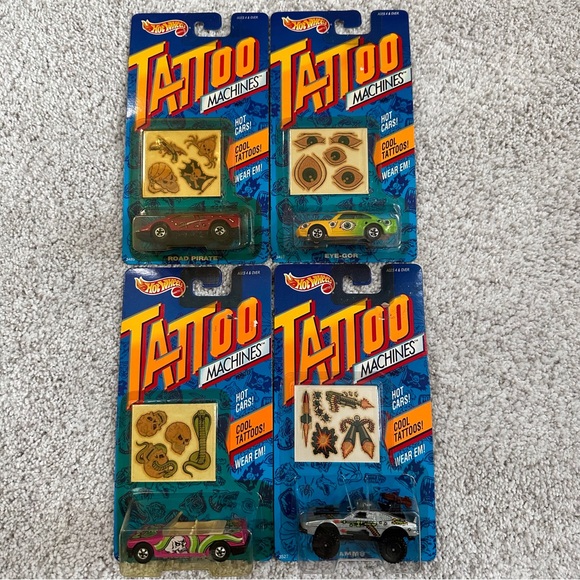 Hot Wheels Other - Vintage 1992 Hot wheels Tattoo Machines Die Cast Cars